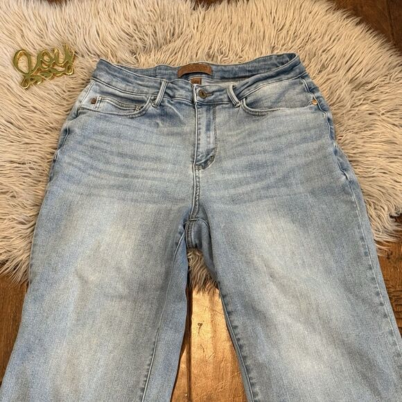 Judy Blue Jeans Women Size 14 W Wide Leg Plus Cropped STYLE# JB88705 LT - Picture 4 of 6